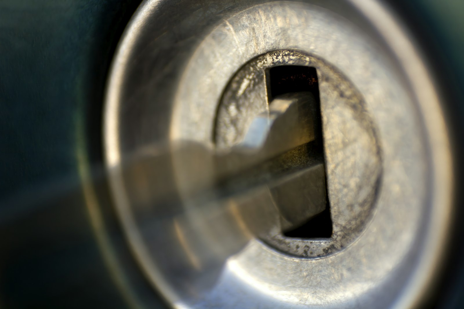 Key inserted into a lock mechanism